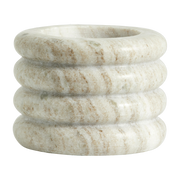 Beige candlestick marbre diameter 11 cm Otok - Nordal