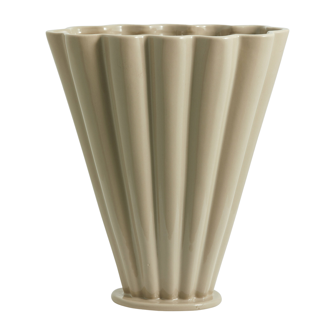 Vase aus sandfarbener Colla-Keramik - - Nordal