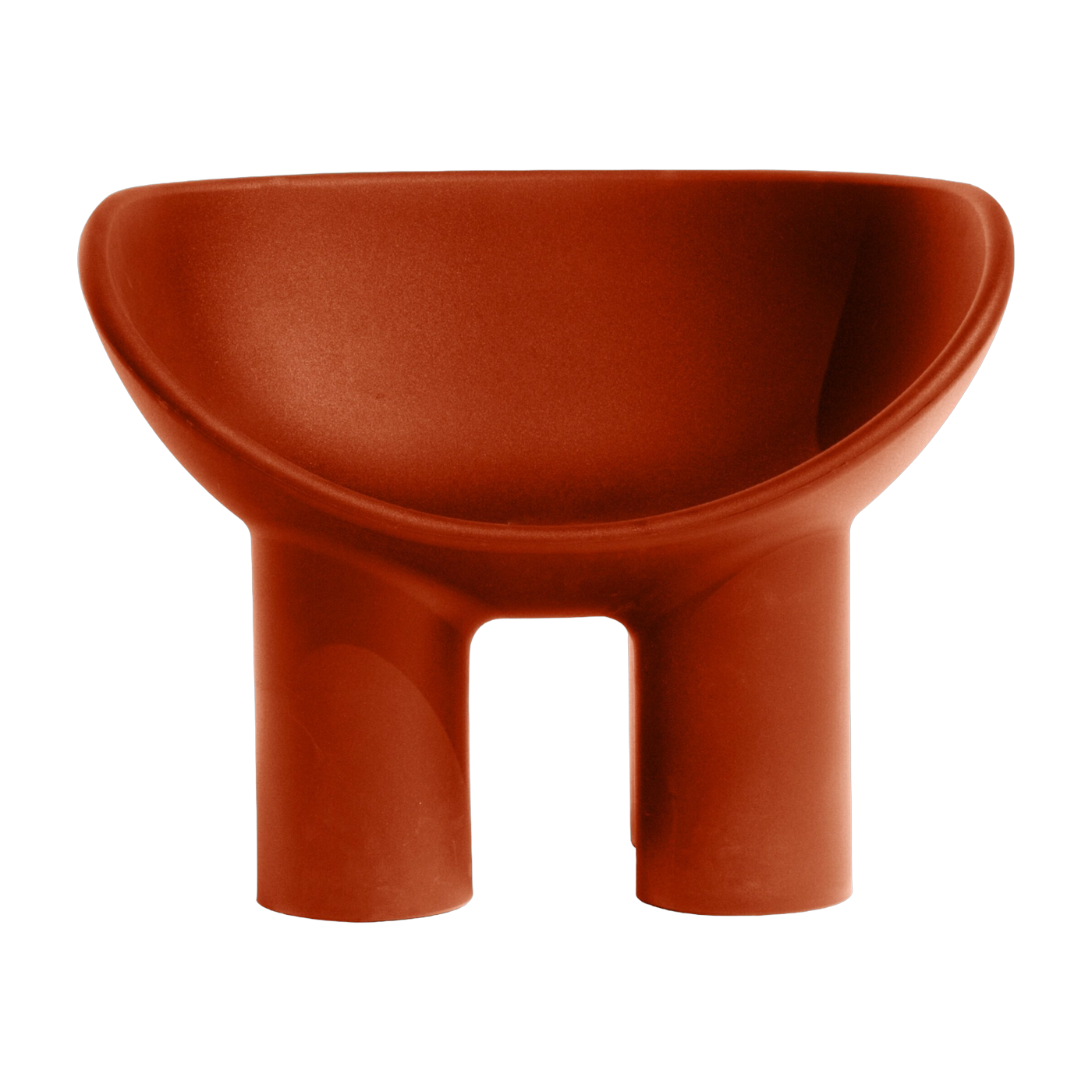 Sillón de polietileno rojo ladrillo Roly Poly - Driade