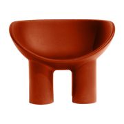 Brick red polyethylene armchair Roly Poly - Driade