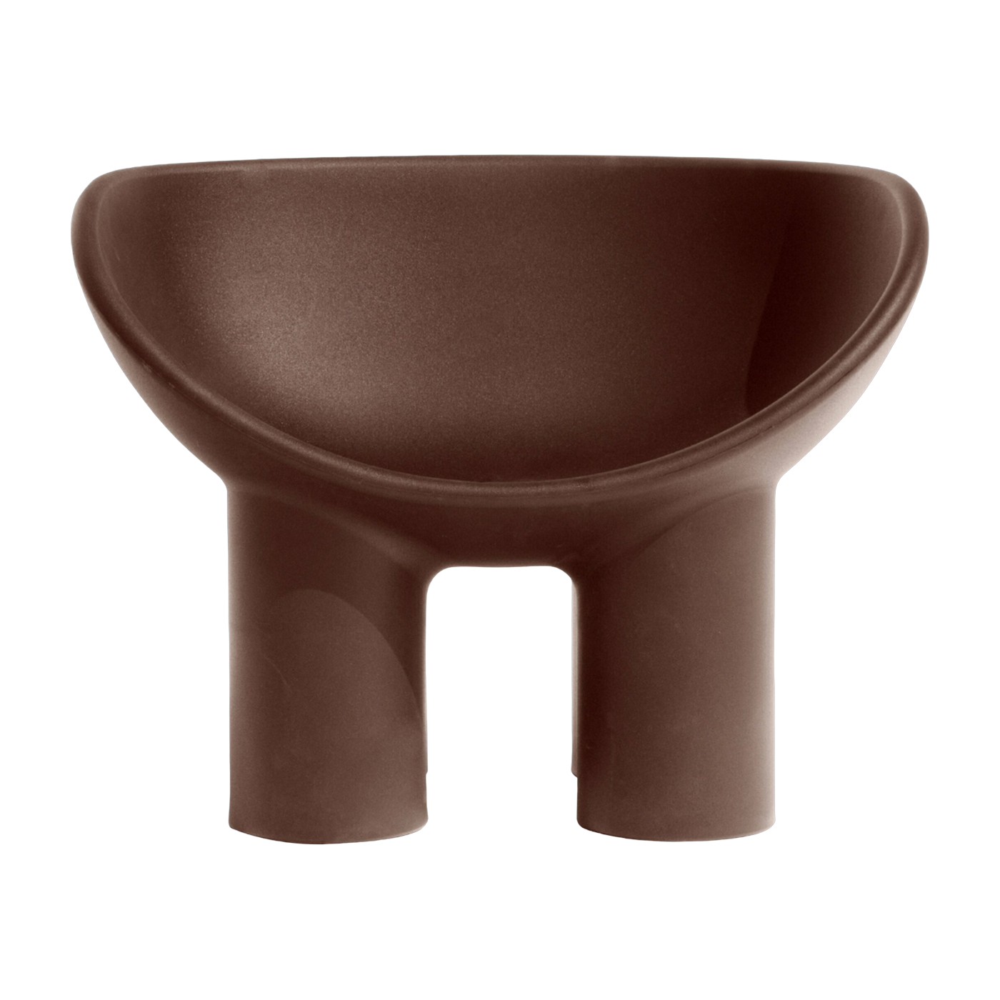 Sillón de polietileno marrón Roly Poly - Driade