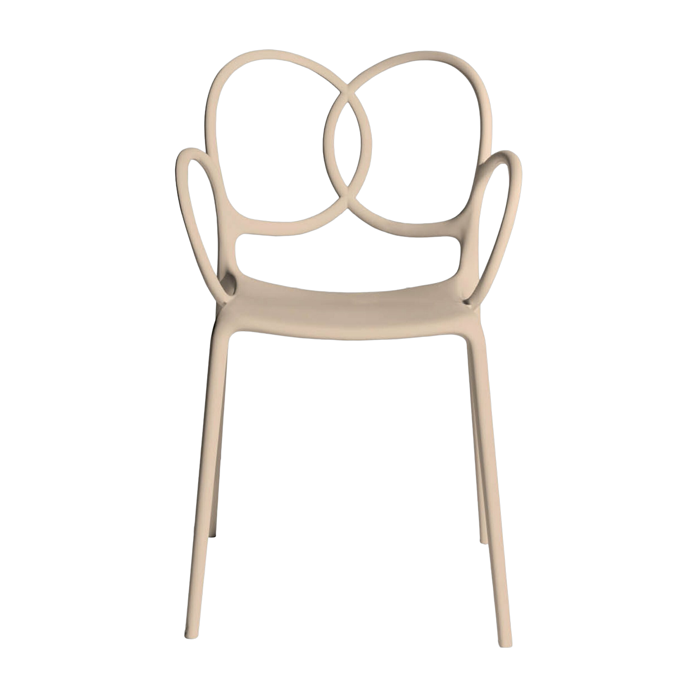 Chaise avec accoudoirs en polypropylène rose Sissi - Driade