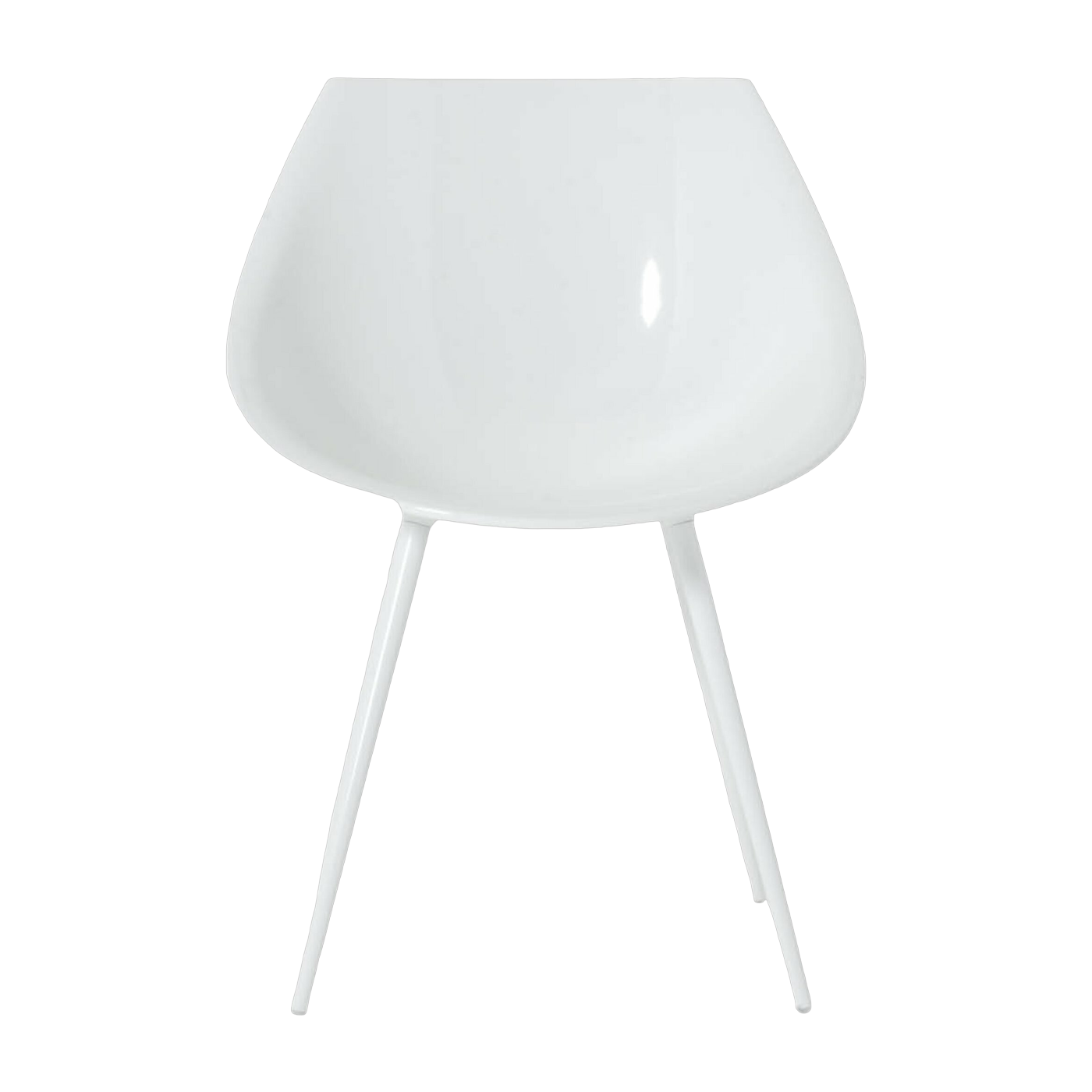 Chaise en polyuréthane et aluminium blanc Lagò - Driade