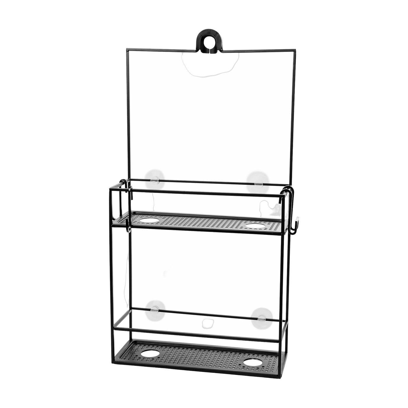 Cubiko Caddy black steel shower wall shelf - Umbra