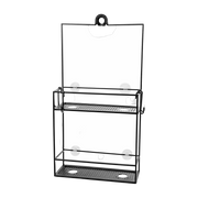 Etagère murale de douche en acier noir Cubiko Caddy - Umbra