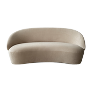 Sofá 2 plazas en terciopelo beige Naïve - Emko