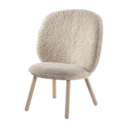 Ash and sheep wool armchair Naïve - Emko