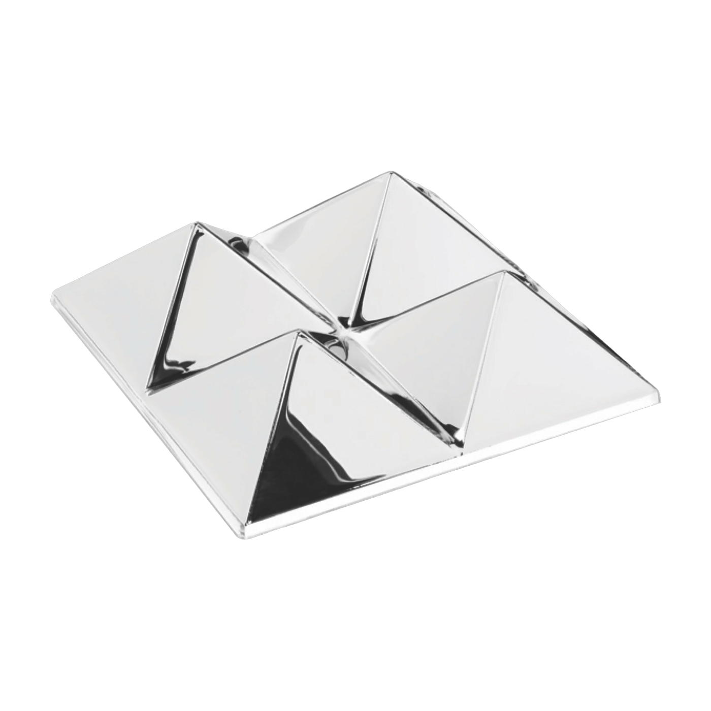 Sculpture miroir murale en acrylique transparent 4 Pyramid - Verpan