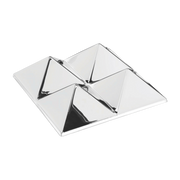Sculpture miroir murale en acrylique transparent 4 Pyramid - Verpan