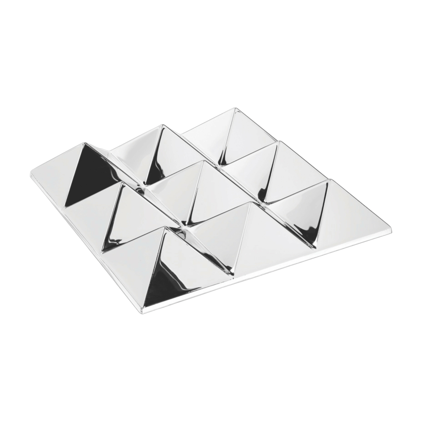 Sculpture miroir murale en acrylique transparent 9 Pyramid - Verpan