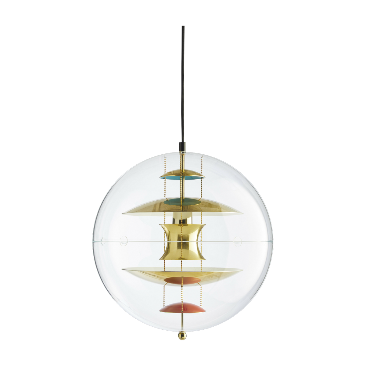 Hängeleuchte aus Acryl und Messing 40 cm VP Globe -. Verpan