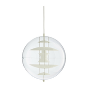 White acrylic and glass pendant light 40 cm VP Globe - Verpan