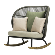 Rocking chair gris set de coussins almond Kodo - Vincent Sheppard