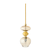 Lampada a sospensione color oro e fumo S Futura - Ebb & Flow