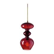 Gold and ruby pendant lamp S Futura - Ebb & Flow