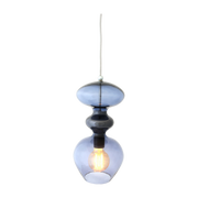 Lampada a sospensione argento e blu M Futura - Ebb & Flow