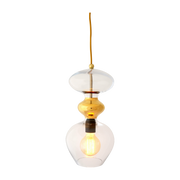 Lampada a sospensione in oro e fumo M Futura - Ebb & Flow
