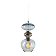 Lampada a sospensione argento blu platine M Futura - Ebb & Flow