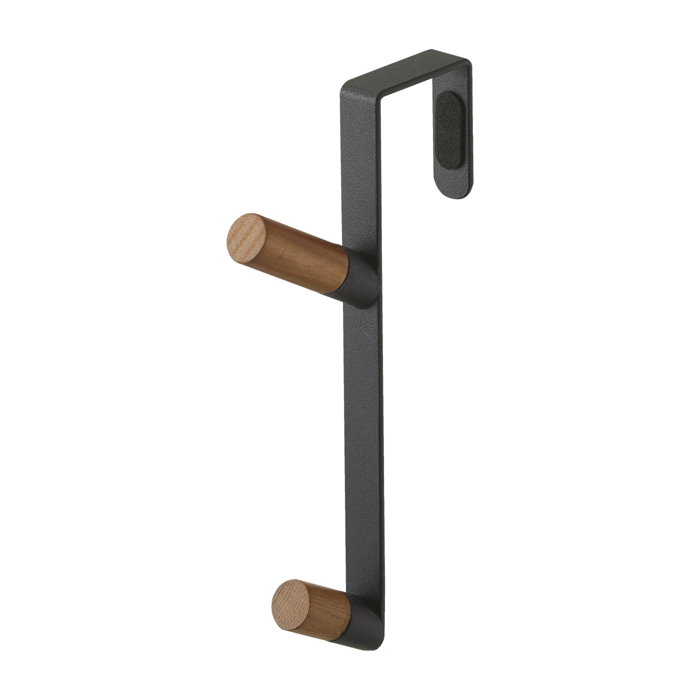 Appendiabiti per porte in acciaio nero e legno La Tour - Yamazaki