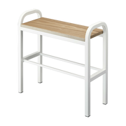 Scarpiera in legno compensato e acciaio bianco Torre - Yamazaki