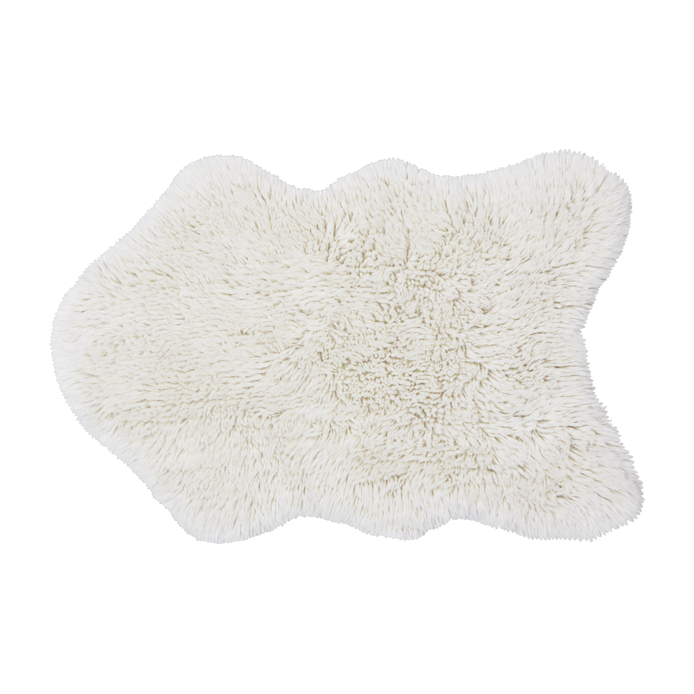 Tapis en laine mouton blanc 75x110 cm Woolly - Lorena Canals