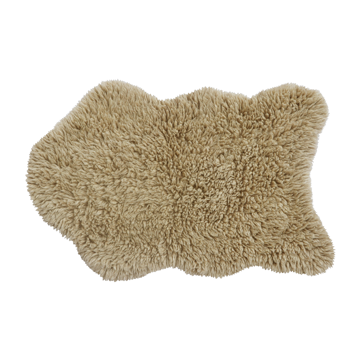 Tapis en laine mouton beige 75x110 cm Wooly - Lorena Canals
