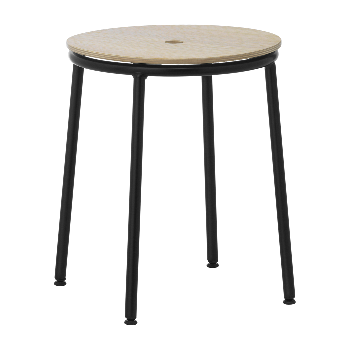 Hocker aus Eiche und schwarzem Stahl 45 cm Circa - - Normann Copenhagen