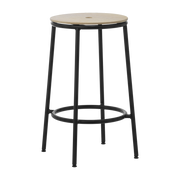 Barhocker aus Eiche und schwarzem Stahl 65 cm Circa -. Normann Copenhagen