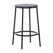 Barhocker aus schwarzer Eiche und schwarzem Stahl 65 cm Circa -. Normann Copenhagen