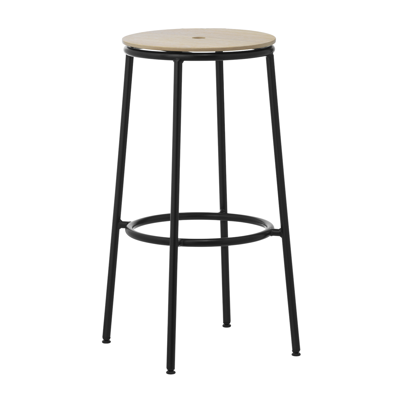 Barhocker aus Eiche und schwarzem Stahl 75 cm Circa -. Normann Copenhagen