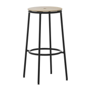 Barhocker aus Eiche und schwarzem Stahl 75 cm Circa -. Normann Copenhagen