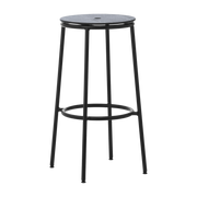 Barhocker aus schwarzer Eiche und schwarzem Stahl 75 cm Circa -. Normann Copenhagen