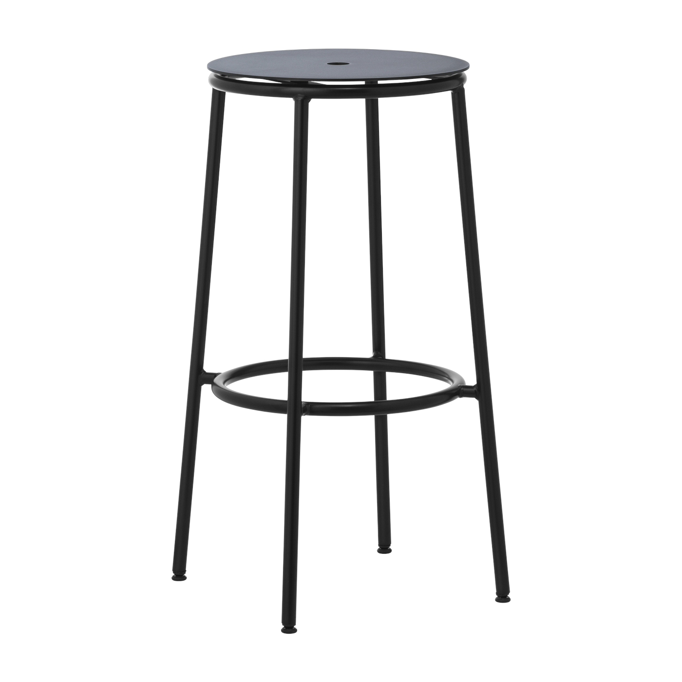 Barhocker aus Stahl und Aluminium schwarz 75 cm Circa -. Normann Copenhagen