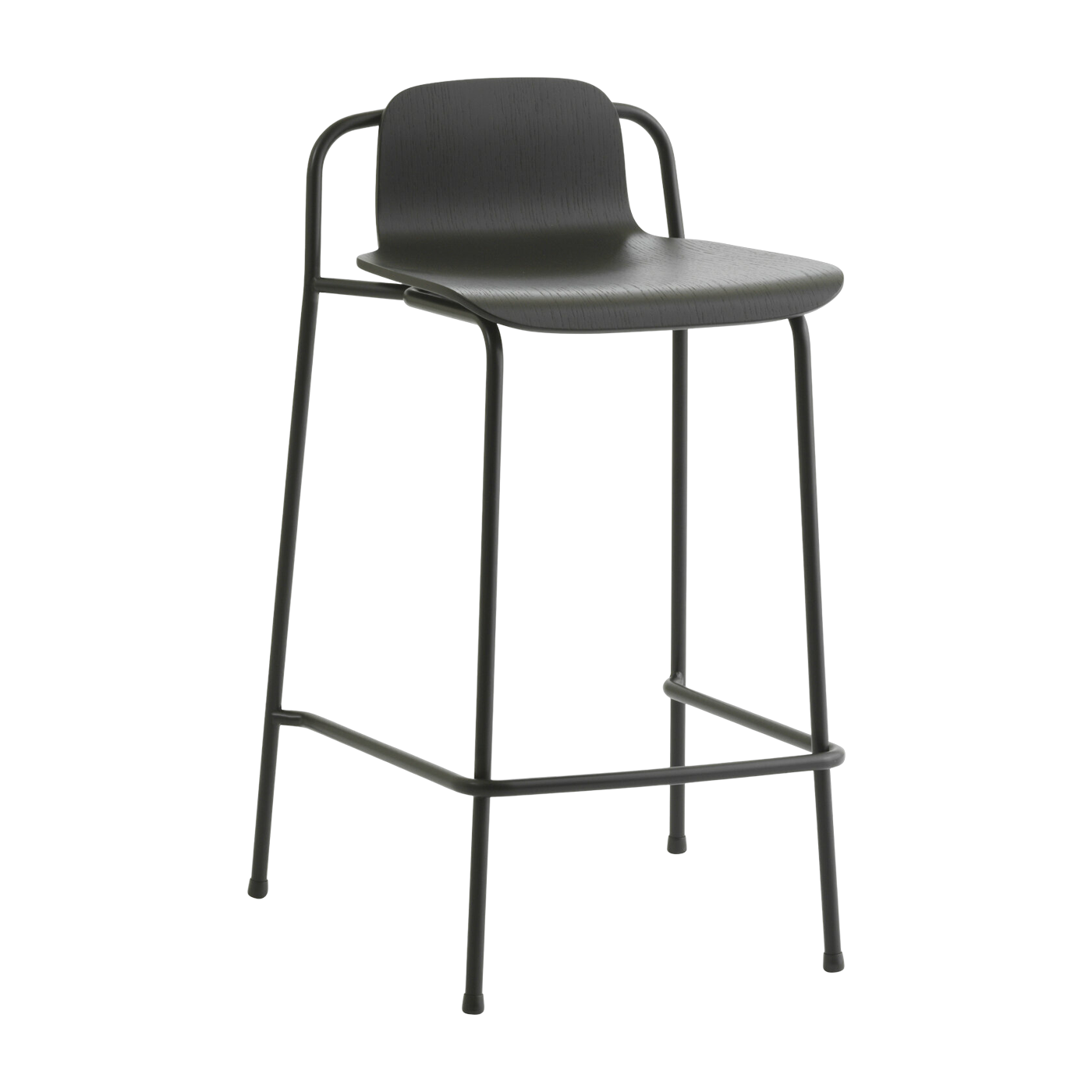 Black steel bar stool 65cm Studio - Normann Copenhagen