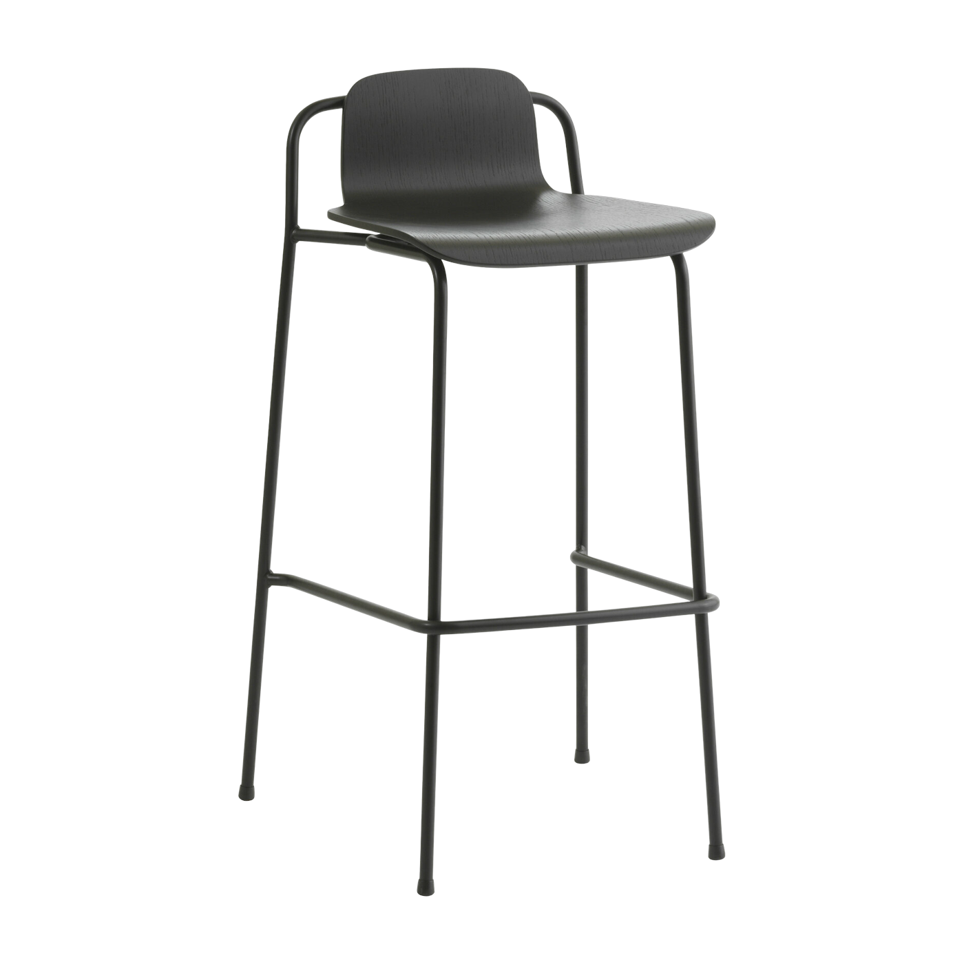 Black steel bar stool 75 cm Studio - Normann Copenhagen