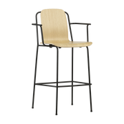 Fauteuil de bar en acier noir 75 cm Studio Oak - Normann Copenhagen