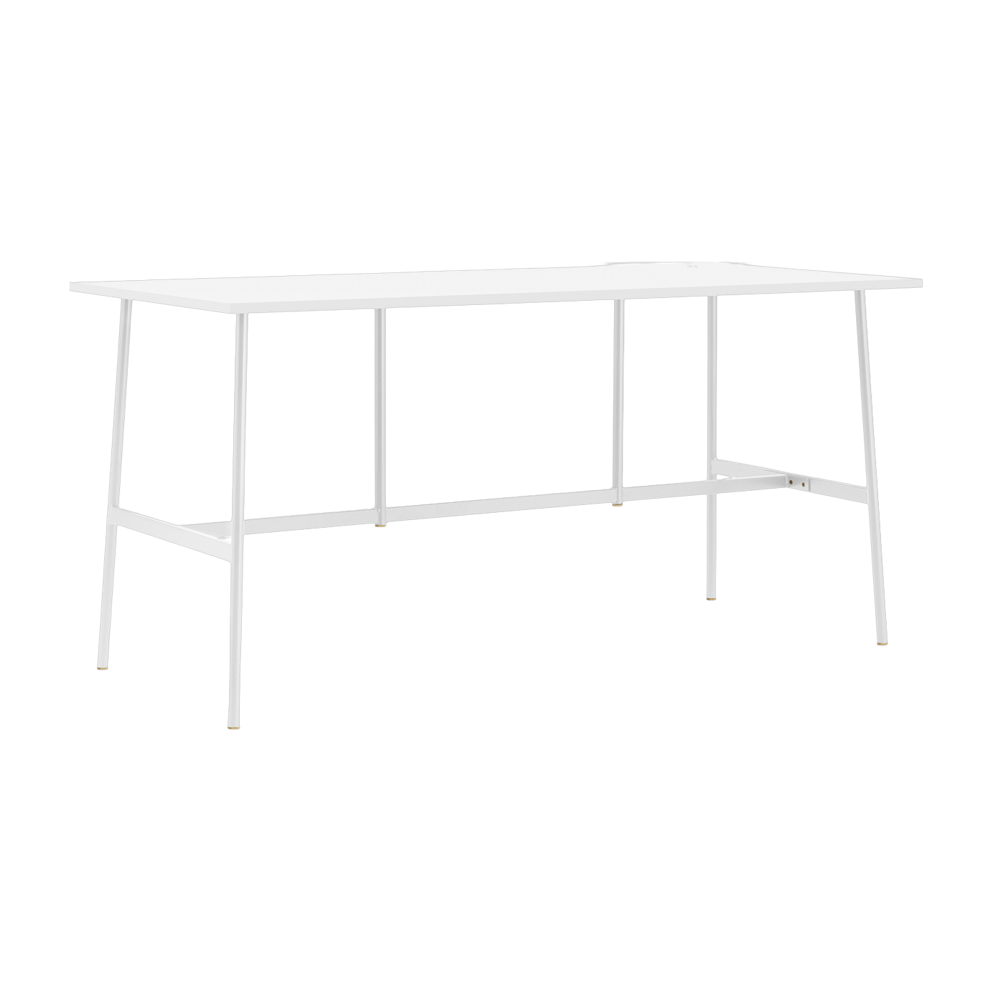 Table de bar en stratifié et laiton blanc 190 x 90 cm Union blanc - Normann Copenhagen