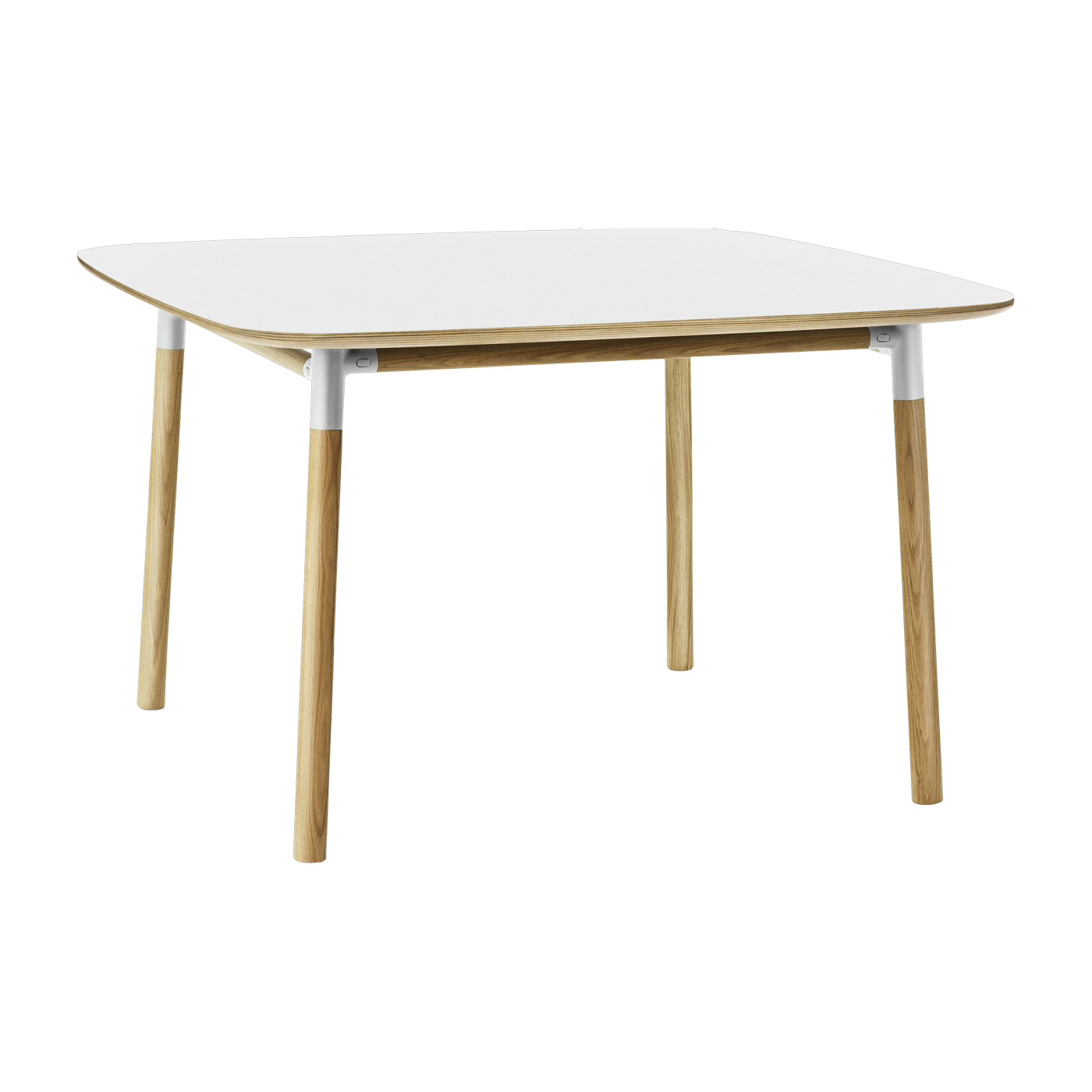 Esstisch aus weiß laminierter Eiche 120 x 120 cm Form -. Normann Copenhagen