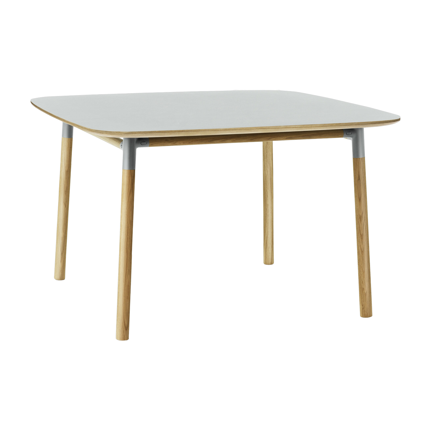 Esstisch aus Eiche und grauem Linoleum 120 x 120 cm Form - -. Normann Copenhagen