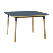 Oak and blue lino dining table 120 x 120 cm Form - Normann Copenhagen
