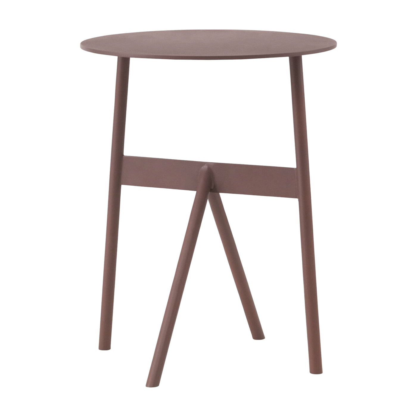 Bordeauxroter Beistelltisch aus Stahl Ø37cm Stook Wine -. Normann Copenhagen