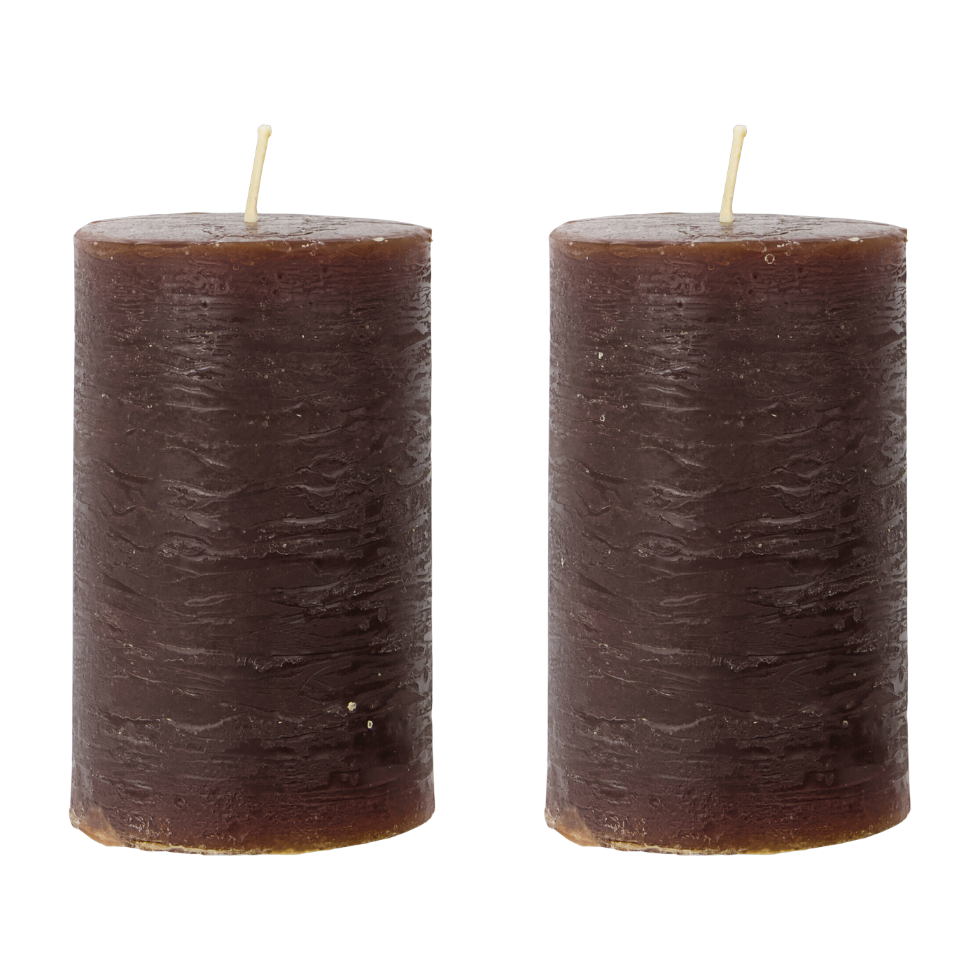 Pillar-Kerze Rustic Wax Cognac -. House Doctor