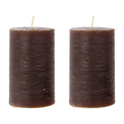 Pillar-Kerze Rustic Wax Cognac -. House Doctor
