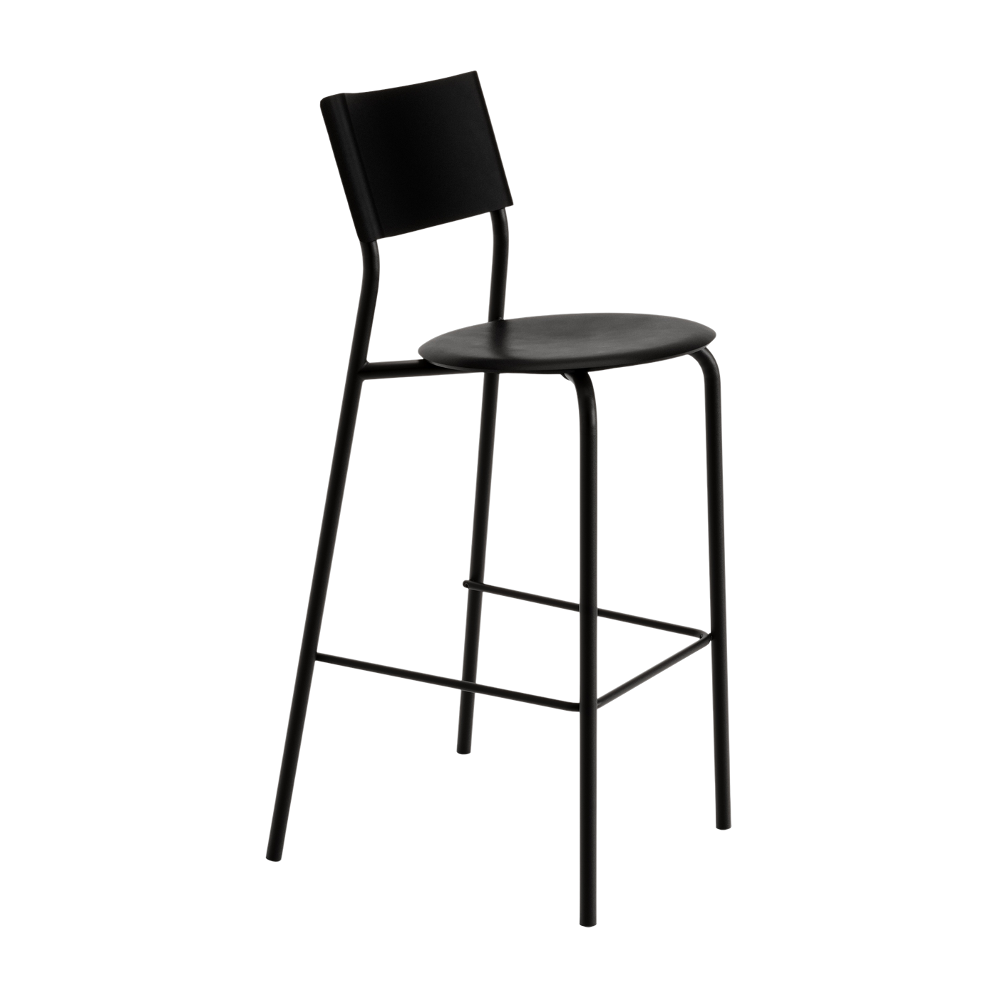 Recycled plastic bar chair black graphite 75 cm SSD - TIPTOE