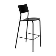 Chaise de bar en plastique recyclé noir graphite 75 cm SSD - TIPTOE