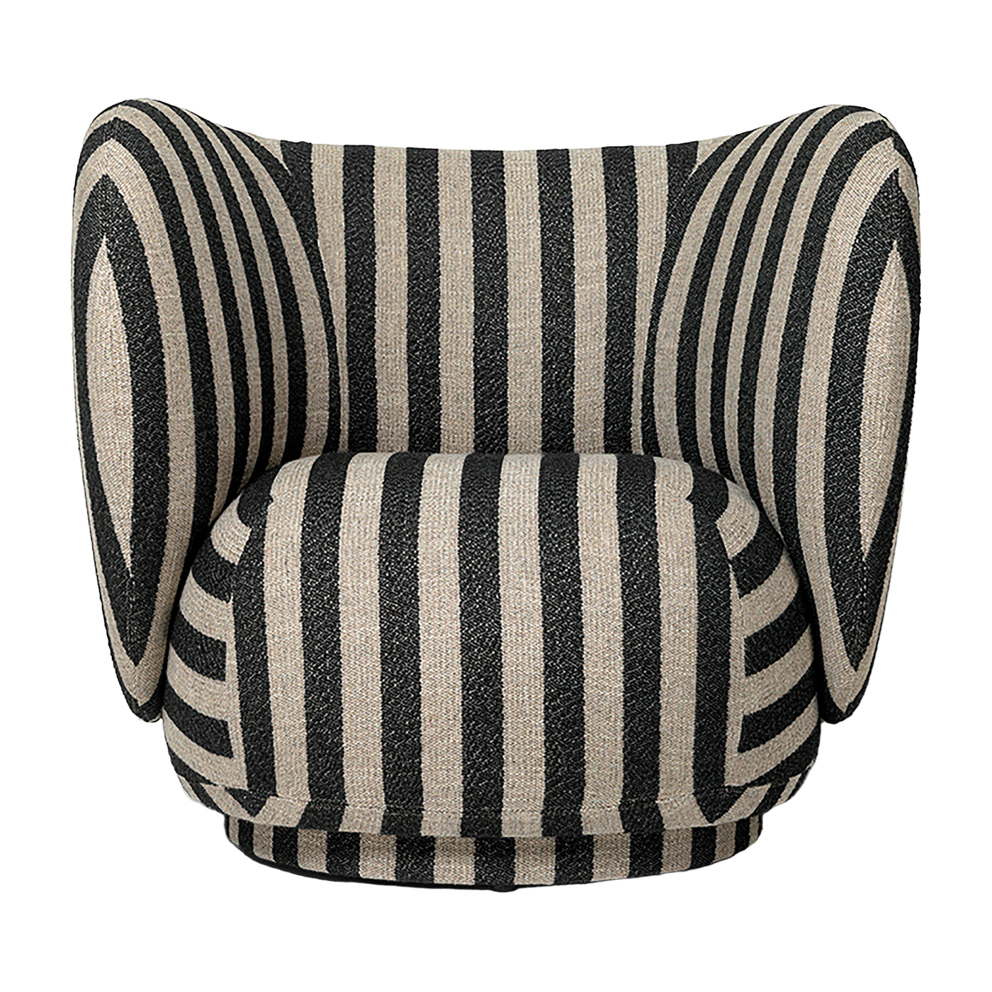 Fauteuil lounge louisiana sable et noir Rico - Ferm Living