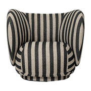 Sedia lounge Louisiana sabbia e nero Rico - Ferm Living