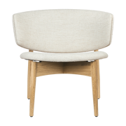 Natural solid oak and ecru loop fabric lounge chair. Herman - Ferm Living