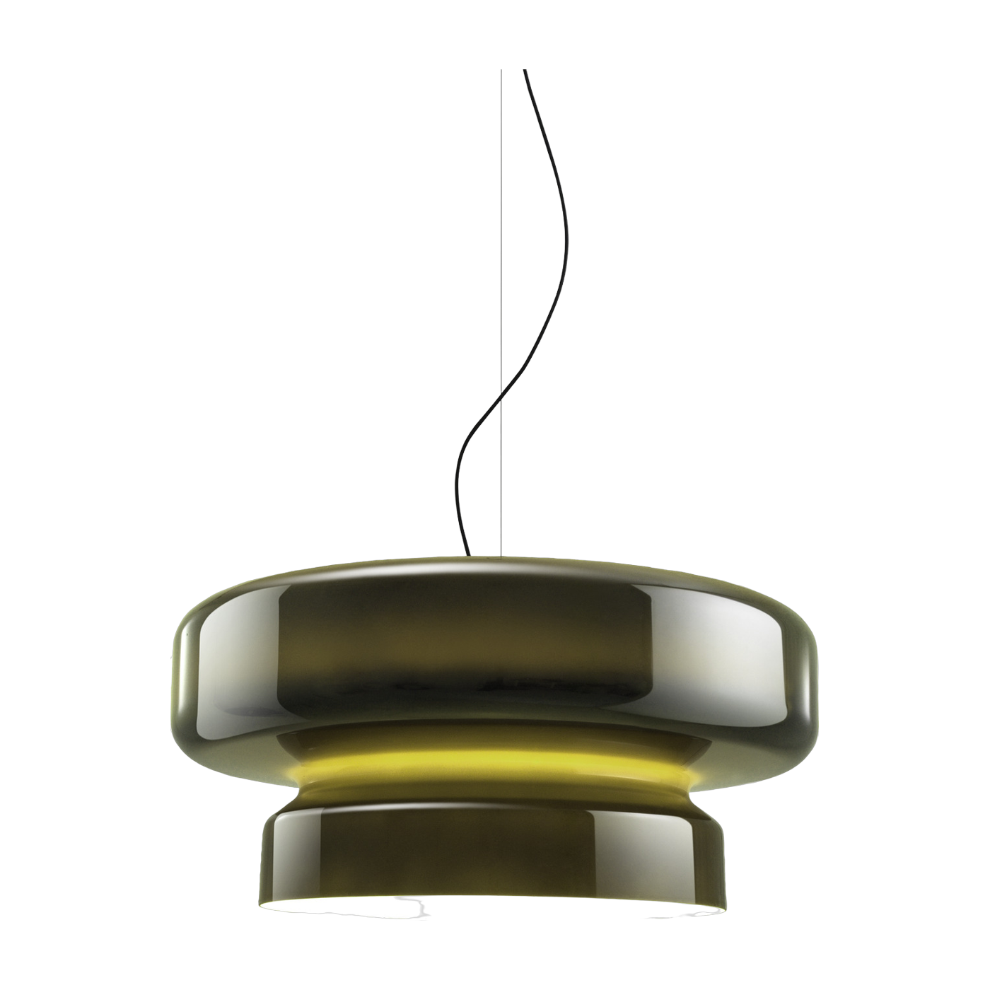 Suspension en polycarbonate vert LED Bohemia - Marset