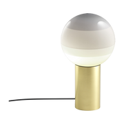 Lampada da bureau in metallo e vetro soffiato bianco e oro Dipping - Marset